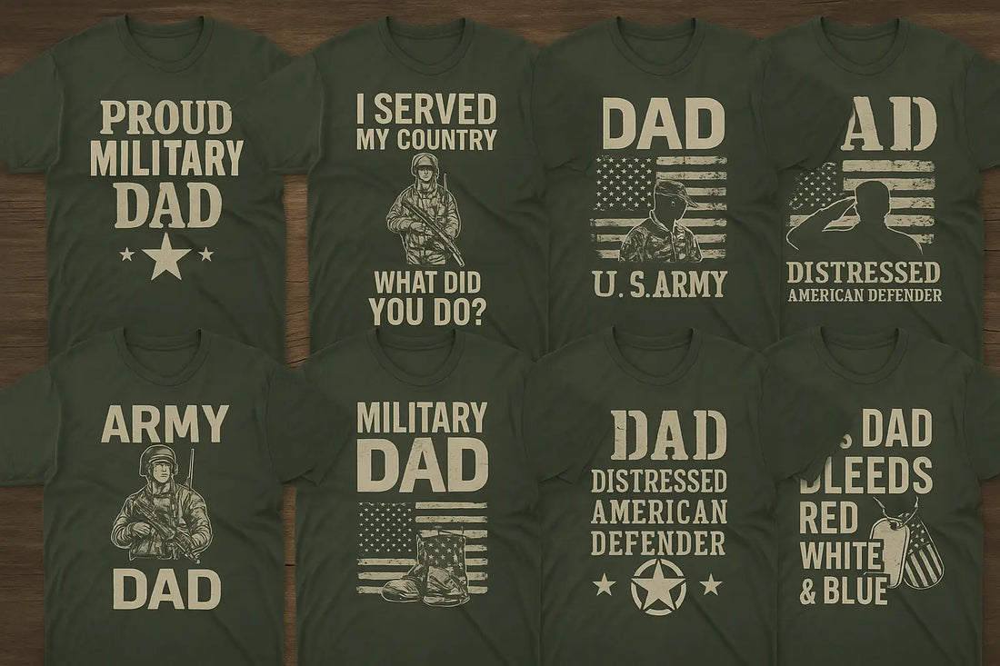 8 Father’s Day Shirt Ideas with DTF Printing to Honor Military Dads