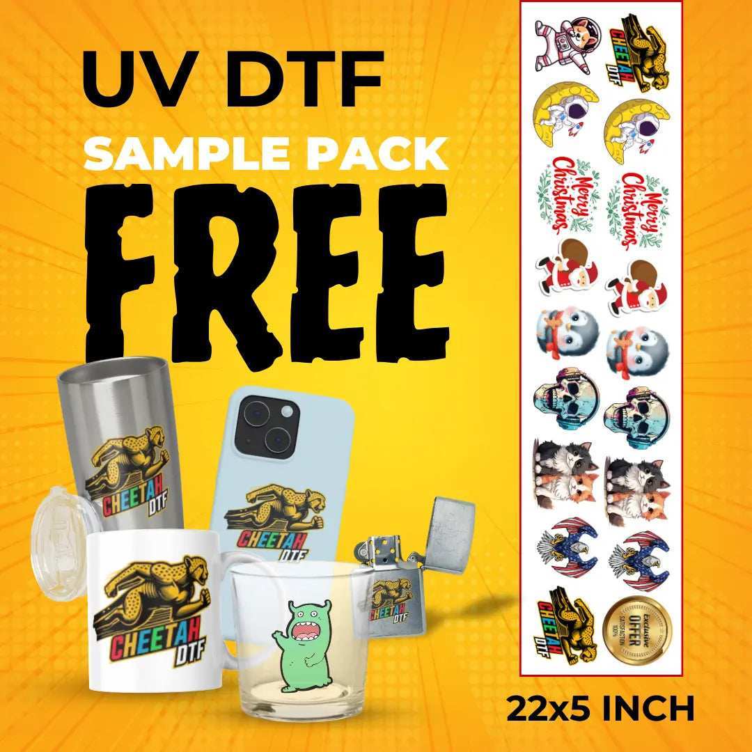 UV DTF sample pack - Cheetah DTF
