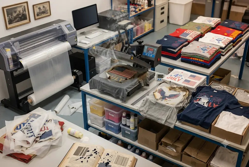 20 Mistakes Every Print Shop Must Avoid While Pressing 4th of July DTF Transfers