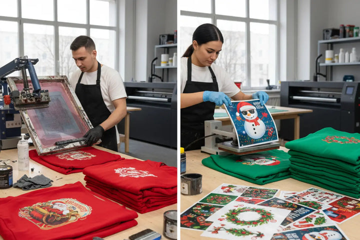 Holiday Prints vs. Christmas DTF Transfers: A Detailed Comparison for Apparel Brands
