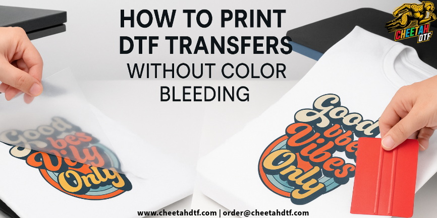Two Color Transfer Print Sample How to Print DTF Transfers Without Color Bleeding - Expert Tips