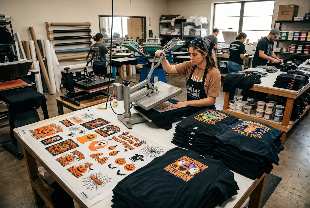 Learn How Dallas Clothing Brands Are Using Halloween DTF Gang Sheets to Launch Seasonal Collections