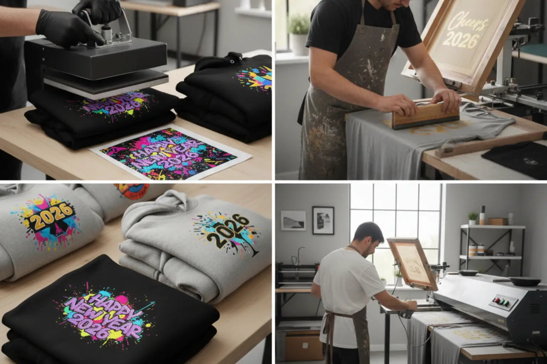 New Year DTF Transfers vs. Screen Printing: Which Is Better for Holiday Drops