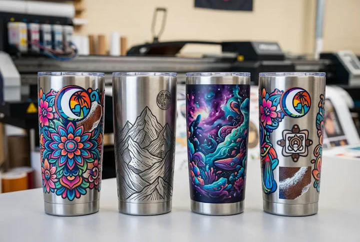 UV DTF vs Laser Engraving vs Sublimation on Stainless Steel - Which Looks Better? 
