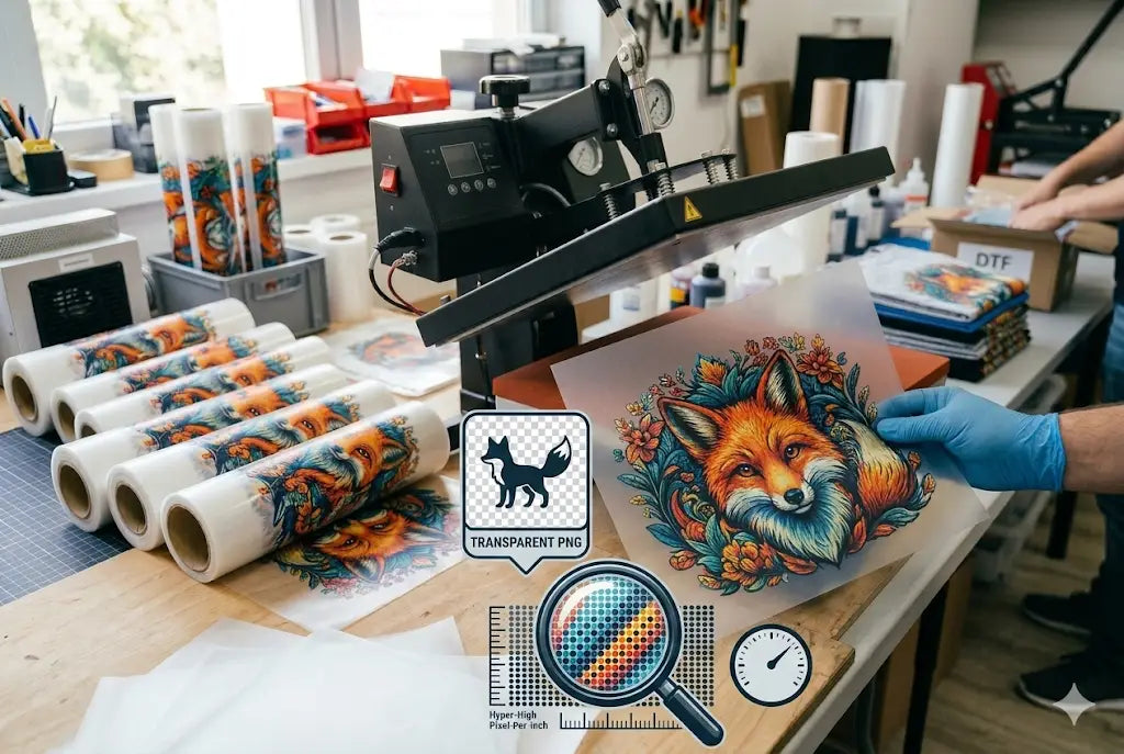 Understanding DTF Transfer File Requirements (PNG, DPI, Resolution) in 3 Simple Steps