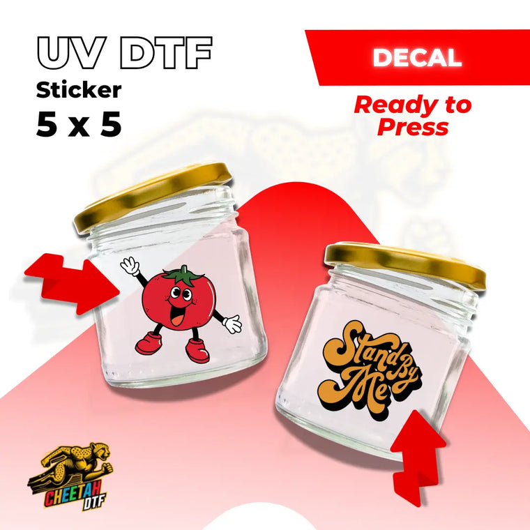 UV DTF Sticker Transfers by Size Cheetah Dtf