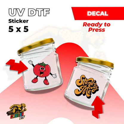 UV DTF Sticker Transfers by Size - Cheetah DTF