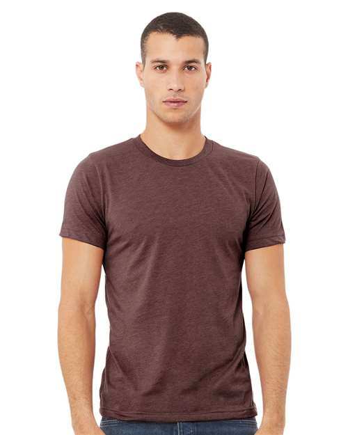 BELLA + CANVAS - Jersey Tee - 3001 - Heather Maroon Cheetah Dtf