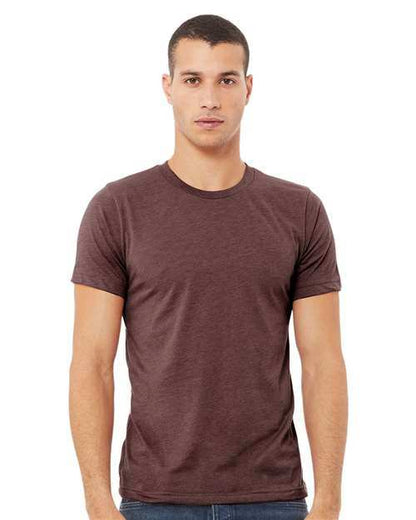 BELLA + CANVAS - Jersey Tee - 3001 - Heather Maroon Cheetah Dtf
