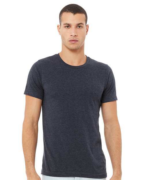 BELLA + CANVAS - Jersey Tee - 3001 - Heather Navy Cheetah Dtf