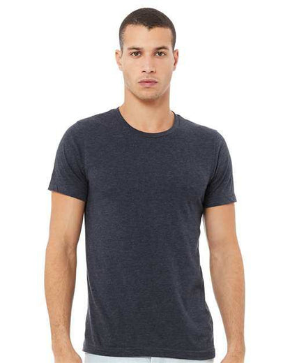 BELLA + CANVAS - Jersey Tee - 3001 - Heather Navy Cheetah Dtf