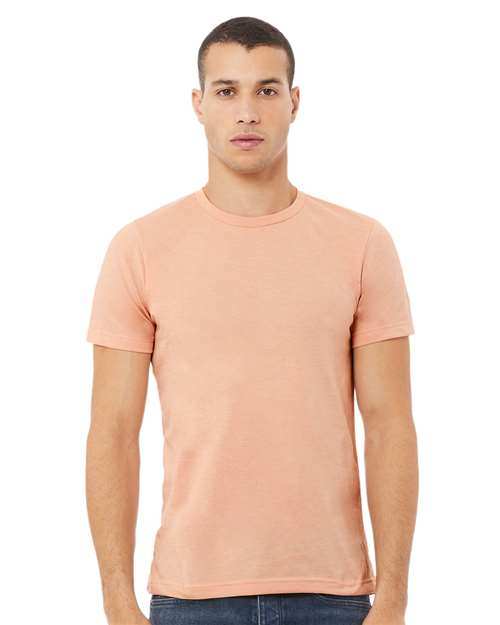 BELLA + CANVAS - Jersey Tee - 3001 - Heather Peach Cheetah Dtf