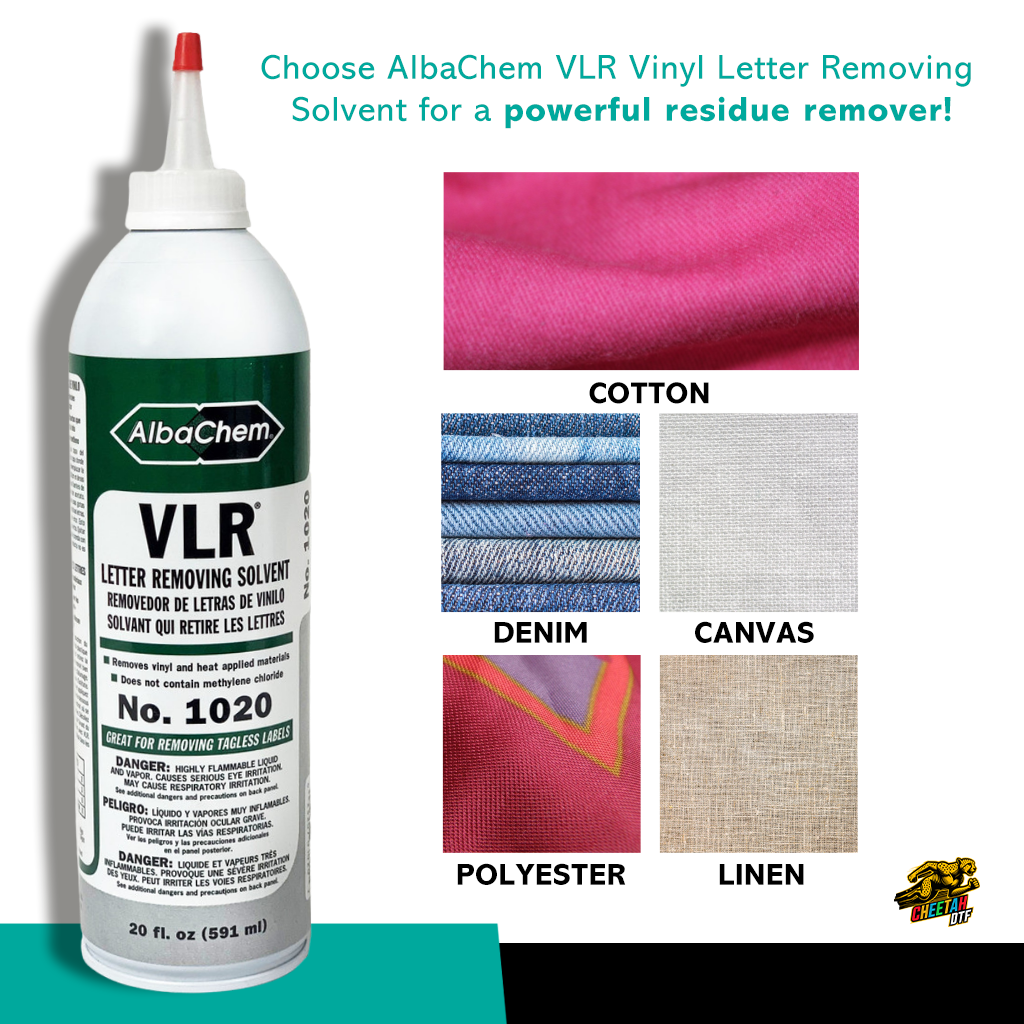 AlbaChem VLR Vinyl Letter Removing Solvent 20 Fl Oz 1020 DTF Remover